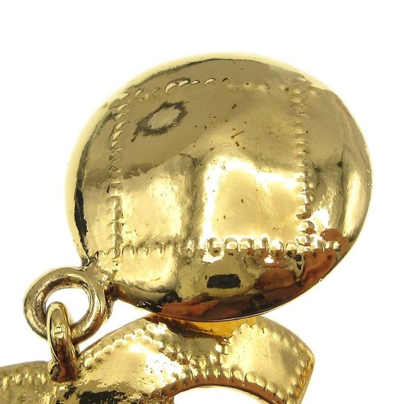 Chanel CC Dangle Earrings Clip-On Gold - Picture 4 of 4